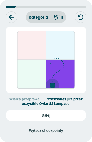 The second path card of a run